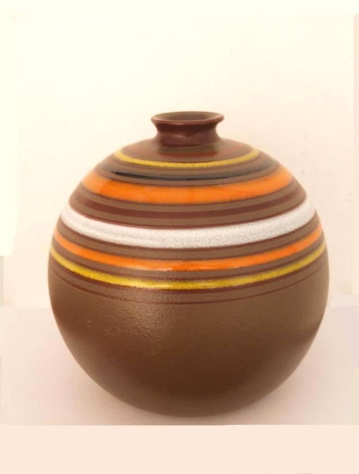 Aldo Londi Bitossi Rosenthal Netter vase with stripes, Antiek en Kunst, Antiek | Keramiek en Aardewerk, Ophalen of Verzenden