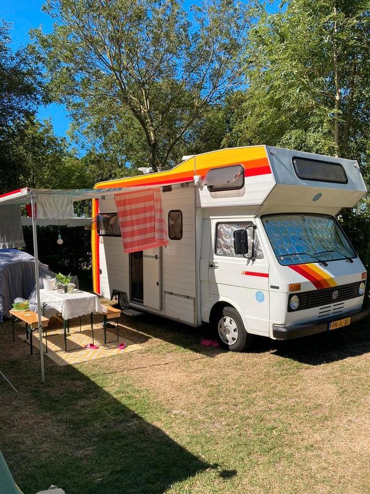 VW LT alkoof camper te koop uit 1984, belastingvrij, Caravans en Kamperen, Campers, Particulier, Buscamper of Camperbus, Volkswagen