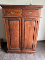 Massief Houten-Koloniale Computer Kast met uittrekbare plank, Antiek en Kunst, Ophalen
