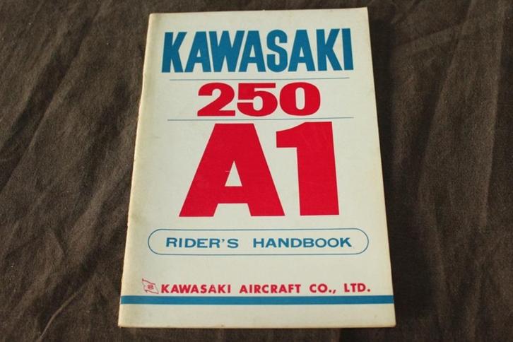 Kawasaki A1 250cc Samurai  motorcycle rider's handbook, Motoren, Handleidingen en Instructieboekjes, Overige merken, Ophalen of Verzenden