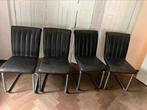 6 mooie kunstleren stoelen, Huis en Inrichting, Stoelen, Ophalen, Gebruikt, Zwart, Leer