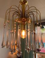 Vintage Teardrop kroonluchter, Ophalen, Gebruikt, Glas