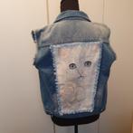 Gilet met geborduurde achterkant, Maat 38/40 (M), Only, Blauw, Nieuw