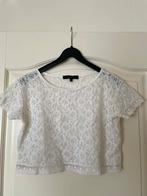 Kanten top met kort mouwtje, maat XS, zgan, Verzenden, Beige, Zo goed als nieuw, Korte mouw