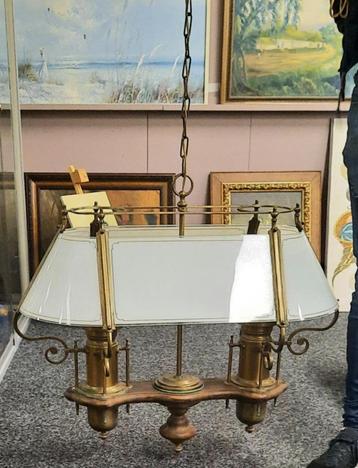 VINTAGE GLAZEN HANGLAMP beschikbaar voor biedingen