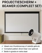 Projectiescherm + Beamer (compleet set), Ophalen of Verzenden, Zo goed als nieuw