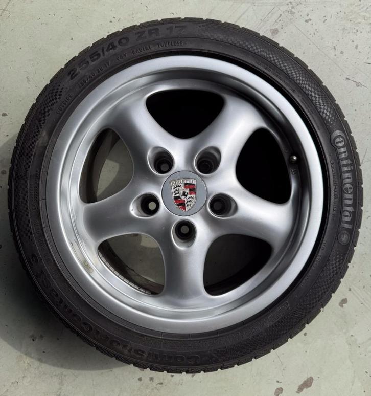 Originele Porsche 993 velgen set 17 inch (ET55), Auto-onderdelen, Banden en Velgen, Velg(en), Zomerbanden, 17 inch, Gebruikt, Ophalen