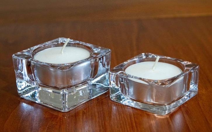 kristallen waxinelichtjes, Antiek en Kunst, Antiek | Glas en Kristal, Ophalen of Verzenden