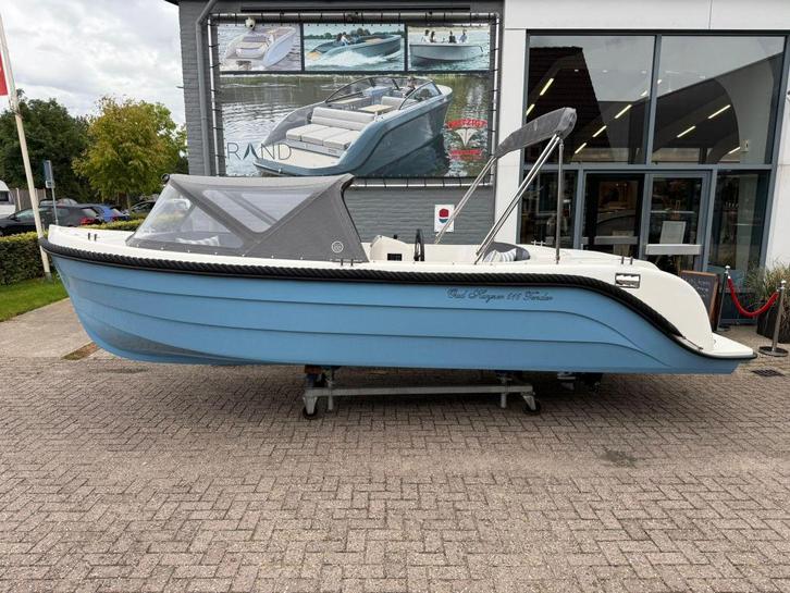 Oud huijzer 616 met 20 pk Honda occasion leuke kleurstelling, Watersport en Boten, Sloepen, Gebruikt, 10 tot 30 pk, 6 meter of meer