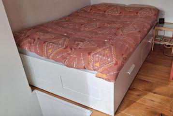 Ikea Brimnes Bed 140x200 + lattenbodem beschikbaar voor biedingen