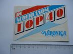sticker oud Veronica TOP 40 popmuziek pop Veronica retro --, Verzamelen, Verzenden, Zo goed als nieuw, Bedrijf of Vereniging