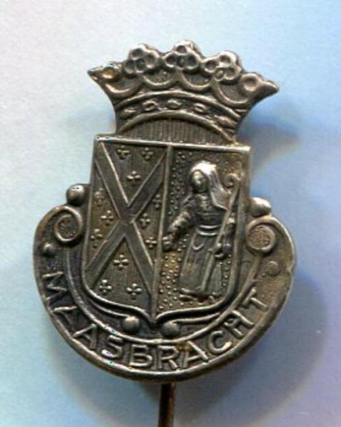 Maasbracht zilverkleurig wapen speldje ( U_046 ), Verzamelen, Speldjes, Pins en Buttons, Nieuw, Speldje of Pin, Stad of Land, Verzenden