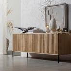 WOOOD New Gravure TV-meubel – 180 cm – Eiken Naturel, Huis en Inrichting, Kasten | Televisiemeubels, Ophalen, 100 tot 150 cm, Zo goed als nieuw