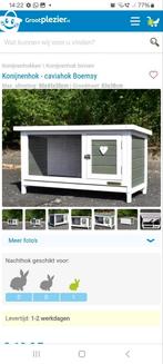 Konijnen / cavia hok konijnenhok nieuw ongemonteerd 90x45x50, Dieren en Toebehoren, Knaagdieren en Konijnen | Hokken en Kooien