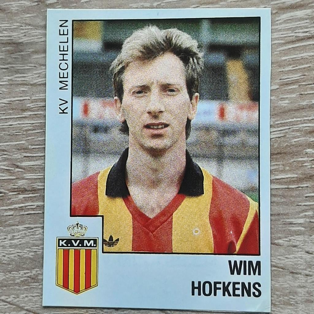 K.V. Mechelen Wim Hofkens voetbalplaatje seizoen 1988-1989., Verzamelen, Sportartikelen en Voetbal, Verzenden, Gebruikt, Buitenlandse clubs