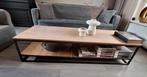 Industriële salontafel., Huis en Inrichting, Tafels | Salontafels, Ophalen, Gebruikt, Eikenhout, 50 tot 100 cm