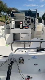 aquamar 7.50,met trailer,bj 2003,johnson 140viertakt, Watersport en Boten, Gebruikt, 6 meter of meer, Ophalen, 70 pk of meer
