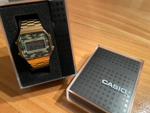 Casio Vintage Collection Horloge Camo Groen Goud, Sieraden, Tassen en Uiterlijk, Horloges | Heren, Zo goed als nieuw, Polshorloge