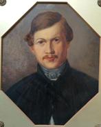 =fraai portret van een man = == 19 e eeuw ==, Antiek en Kunst, Kunst | Schilderijen | Klassiek, Ophalen of Verzenden