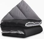 All-in one lazy dekbed 140x200 Zwart-Antraciet, Eenpersoons, Verzenden, Zwart, Nieuw