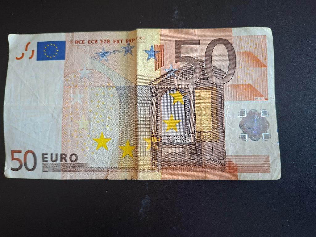 2002 Italië 50 euro 1e serie Duisenberg printcode J013, Postzegels en Munten, Bankbiljetten | Europa | Eurobiljetten, Verzenden