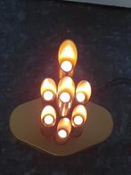 Tafellamp vintage 7 buizen tubes goud, Huis en Inrichting, Lampen | Tafellampen, Ophalen, Metaal, Vintage