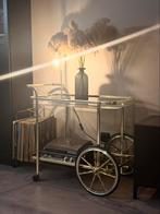 Vintage Barcart uit de jaren ’70 – Goudkleurig, Ophalen, Gebruikt