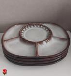 4 Vintage keramische vakken borden van Steuler 24 cm, Antiek en Kunst, Antiek | Keramiek en Aardewerk, Ophalen of Verzenden
