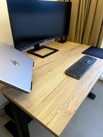 Elektrisch zit sta bureau zwart eiken perfecte conditie, Huis en Inrichting, Bureaus, Ophalen, Elektrisch, Zo goed als nieuw, Stabureau