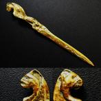 Massief messing briefopener met leeuw handvat, Antiek en Kunst, Ophalen of Verzenden