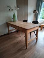antiek grenen houten eettafel met 2 lades, Ophalen