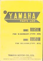 Yamaha RD50 M (2E0) RD50 M (2E3) Parts list, Ophalen of Verzenden