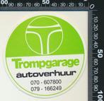 Sticker: Trompgarage Autoverhuur, Ophalen of Verzenden, Zo goed als nieuw, Auto of Motor
