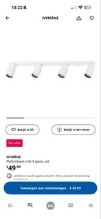 IKEA Nymane spots - 2x 4 spots, 1x 2 spots - Zo goed als nie, Huis en Inrichting, Lampen | Spots, Ophalen, Metaal of Aluminium