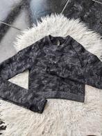 Camo sport truitje van Gymshark maat XS, Zwart, Nieuw, Ophalen of Verzenden, Maat 34 (XS) of kleiner