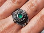 925 zilveren poison / gif ring groene agaat maat 20 Vanoli, Sieraden, Tassen en Uiterlijk, Ringen, Nieuw, Groen, Met edelsteen
