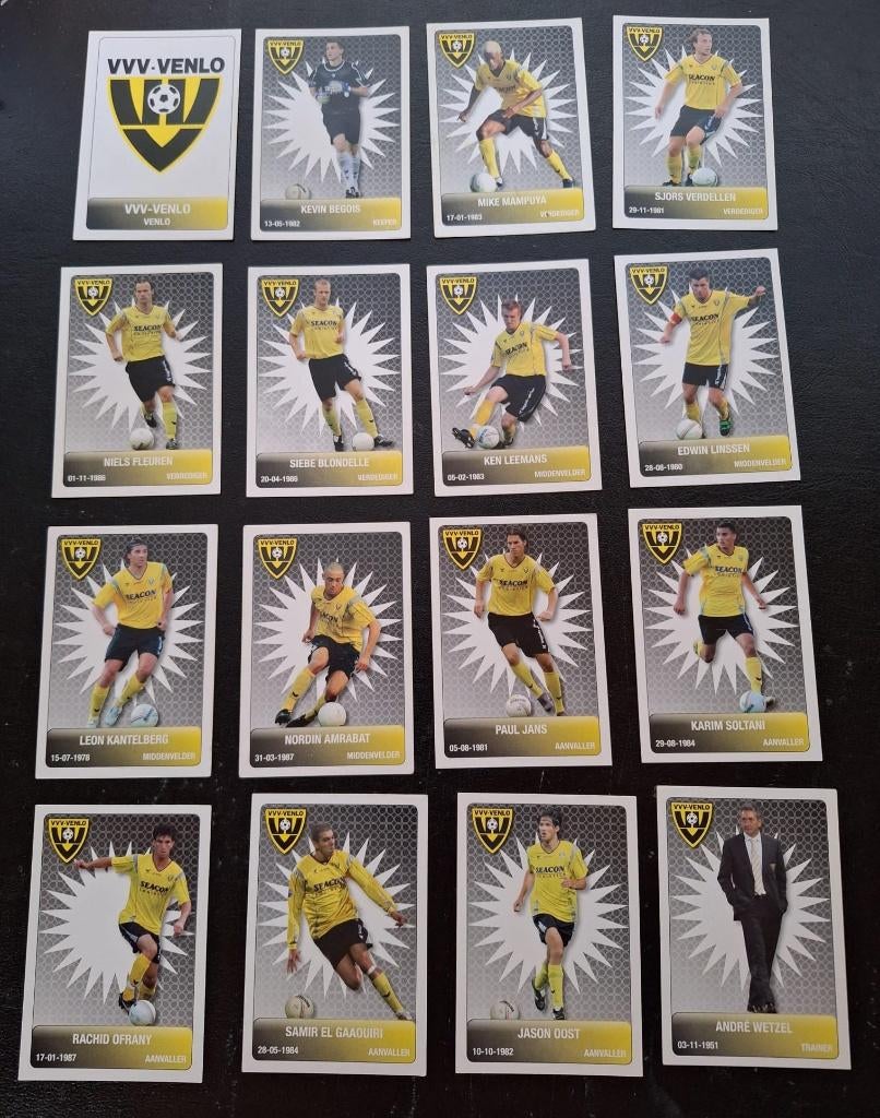 Complete set kaarten VVV-Venlo 2007-08, Ophalen of Verzenden, Zo goed als nieuw, Overige binnenlandse clubs, Poster, Plaatje of Sticker
