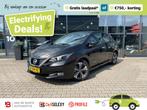 Nissan LEAF N-Connecta 40 kWh *Gratis Laadpaal!*, Gebruikt, Leder en Stof, Zwart, Leaf
