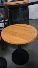 16 horeca eiken satelliet meubels tafels 60x60 en rond 60 cm, Minder dan 55 cm, Rond, Ophalen of Verzenden, Zo goed als nieuw