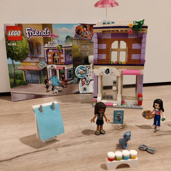 Lego Friends 41365 Emma's kunstatelier, Kinderen en Baby's, Speelgoed | Duplo en Lego, Zo goed als nieuw, Lego, Complete set, Ophalen of Verzenden