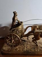 Bronzen Romeinse strijdwagen., Antiek en Kunst, Ophalen of Verzenden
