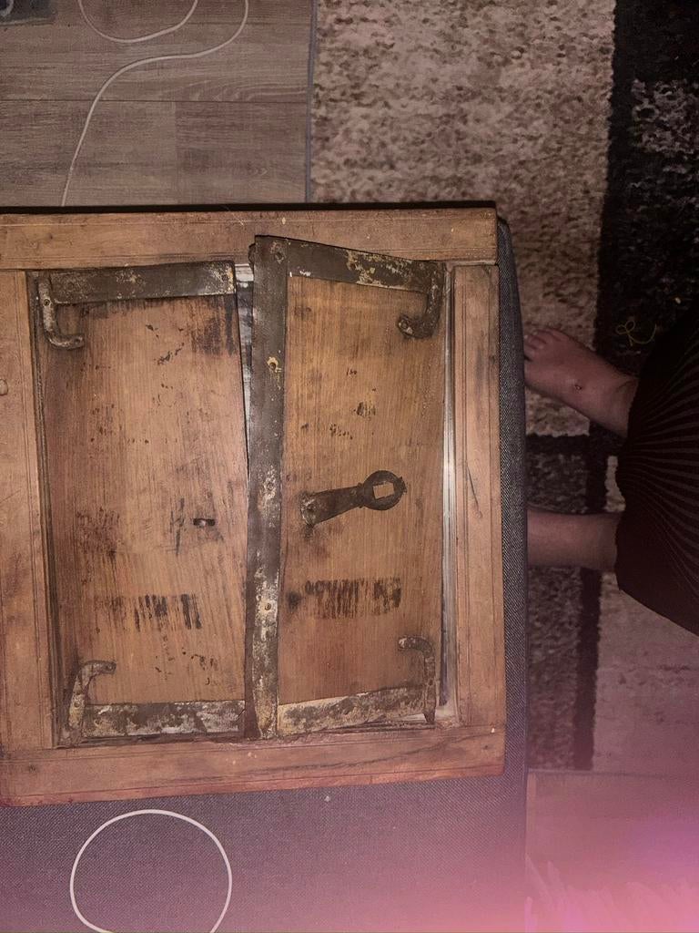 Antieke spiegelkast, Antiek en Kunst, Ophalen of Verzenden