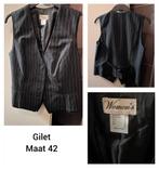 Zwart gestreept gilet - Maat 42, Kleding | Dames, Bodywarmers, Ophalen of Verzenden, Gedragen, Maat 42/44 (L), Zwart