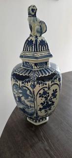 Delfst Blauwe Vaas met Deksel, Ophalen of Verzenden