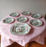 Vintage Aynsley Indian Tree gebaksbordjes plus cakeschaal, Antiek en Kunst, Ophalen of Verzenden