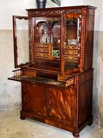 Antieke vitrinekast, bureau, sigarenkast, Ophalen of Verzenden