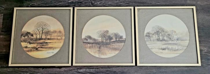 3 x lithograaf Stephen Oliver - Perfecte Staat!, Antiek en Kunst, Kunst | Tekeningen en Foto's, Ophalen of Verzenden