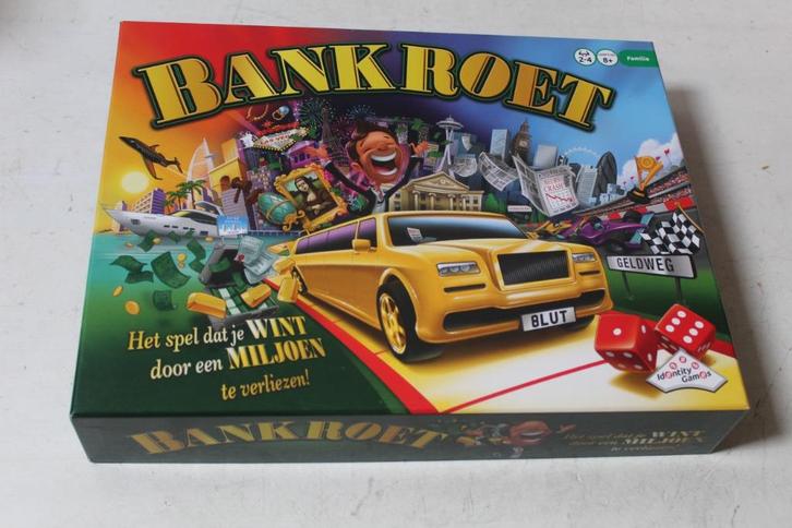 bankroet, Hobby en Vrije tijd, Gezelschapsspellen | Bordspellen, Zo goed als nieuw, Een of twee spelers, Drie of vier spelers
