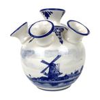 Tulpenvaas - Delfts blauw - 7-armig - molen