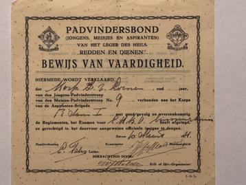 Padvindersbond Leger des Heils bewijs van vaardigheid beschikbaar voor biedingen